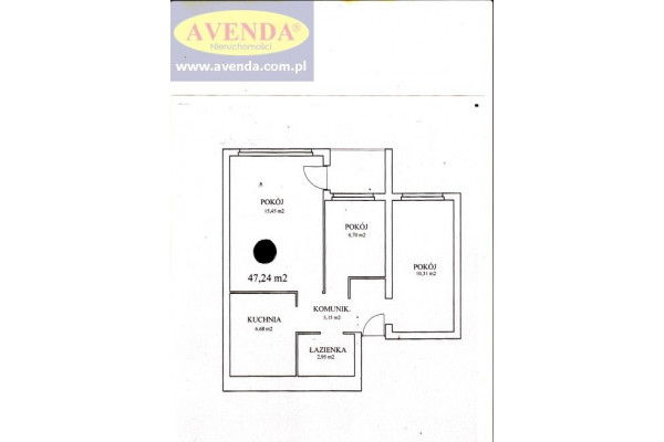 Żyrard&oacute;w, Żeromskiego, A. Struga, Mieszkanie 3-pokojowe o pow.47,24m2,cena 360 tys. zł